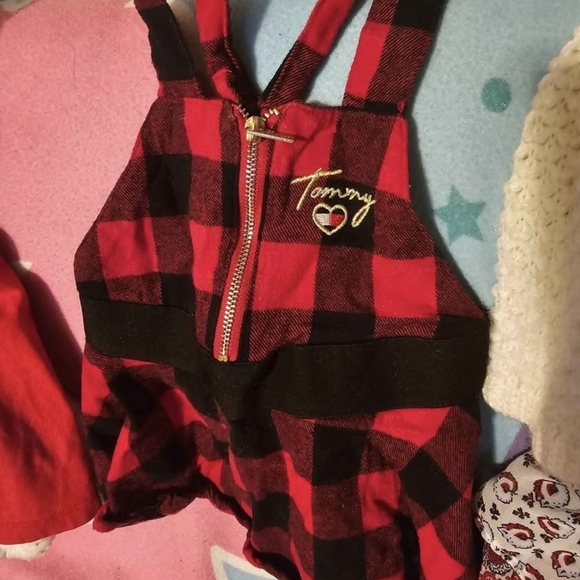 Kids Matching Set - Red and Black Plaid Outfit - Picture 2 of 6